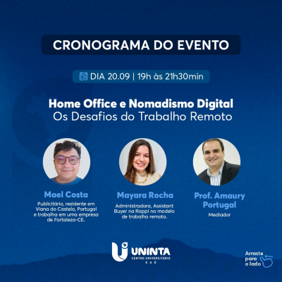 TECNOJOBS - Painel - Home Office e Nomadismo Digital – Os Desafios do Trabalho Remoto!!