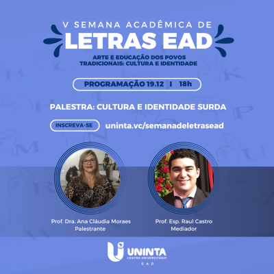 V SEMANA ACADÊMICA DE LETRAS EaD: Arte e Educação dos povos tradicionais: Cultura e identidade 01