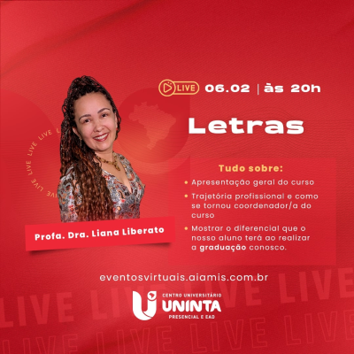 Acolhida aos alunos do curso de letras semestre 2023.1