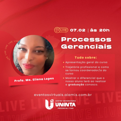 Acolhida aos alunos do curso de Processo Gerenciais semestre 2023.1