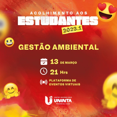 Acolhida aos alunos do curso de Gestão Ambiental do semestre 2023.1