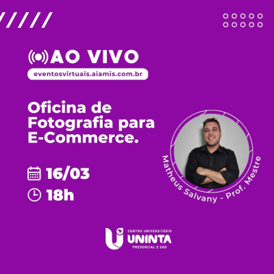 Oficina de Fotografia para E-Commerce.