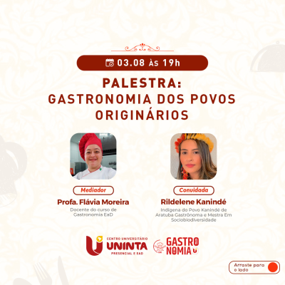 Gastronomia dos  Povos Originários.