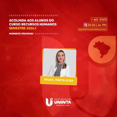 Acolhida aos alunos do curso Recursos Humanos semestre 2024.1