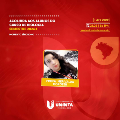 Acolhida aos alunos do curso de Biologia semestre 2024.1