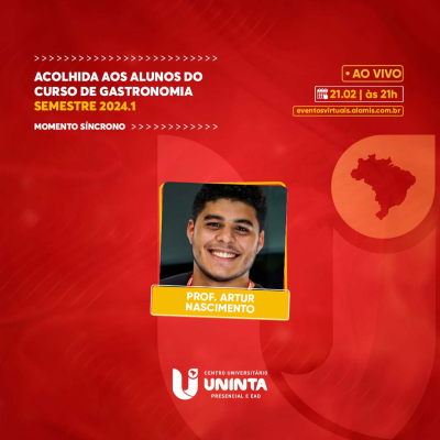 Acolhida aos alunos do curso de Gastronomia semestre 2024.1