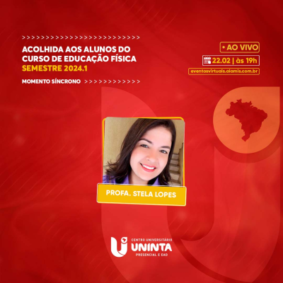 Acolhida aos alunos do curso de Educação Física semestre 2024.1