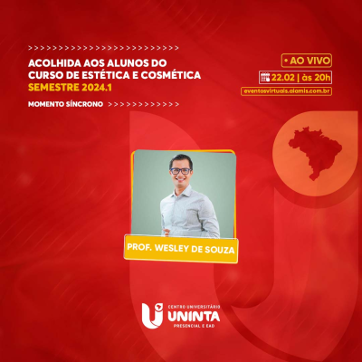 Acolhida aos alunos do curso de Estética e Cosmética semestre 2024.1