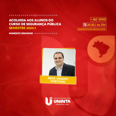 Acolhida aos alunos do curso de Segurança Pública semestre 2024.1