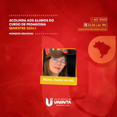 Acolhida aos alunos do curso de Pedagogia do semestre 2024.1