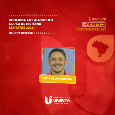 Acolhida aos alunos do curso de História do semestre 2024.1