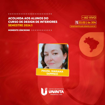 Acolhida aos alunos do curso de Design de Interiores do semestre 2024.1