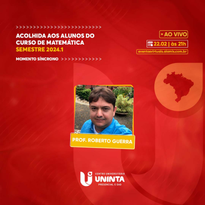 Acolhida aos alunos do curso de Matemática do semestre 2024.1