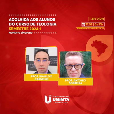 Acolhida aos alunos do curso de Teologia semestre 2024.1