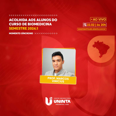 Acolhida aos alunos do curso de Biomedicina semestre 2024.1