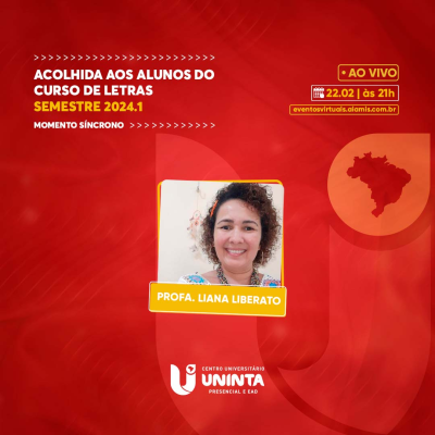 Acolhida aos alunos do curso de Letras semestre 2024.1