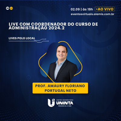 Live com coordenador do curso de  Administração 2024.2