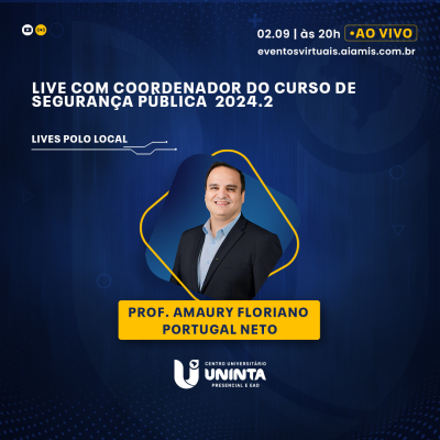 Live com coordenador do curso de Segurança Pública 2024.2