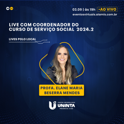 Live com coordenador do curso de Serviço Social 2024.2