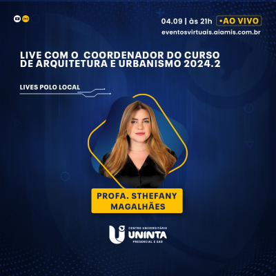 Live com coordenador do curso de Arquitetura e Urbanismo  2024.2