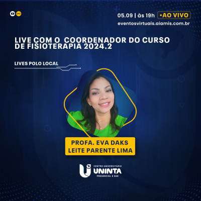 Live com o  coordenador do curso de Fisioterapia 2024.2