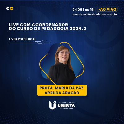 Live com coordenador do curso de  Pedagogia 2024.2