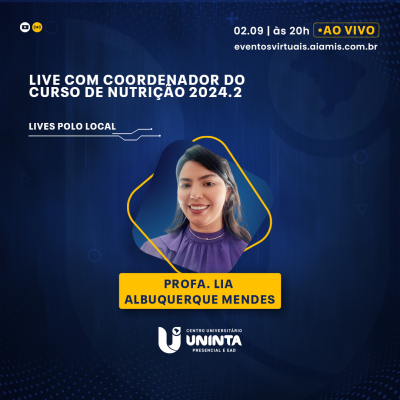 Live com coordenador do curso de  Nutrição 2024.2