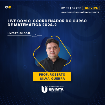 Live com coordenador do curso de matemática 2024.2
