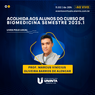 Acolhida aos alunos do curso de Biomedicina semestre 2025.1