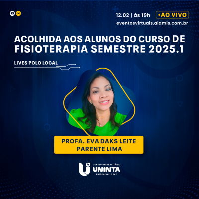 Acolhida aos alunos do curso de Fisioterapia semestre 2025.1