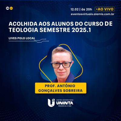 Acolhida aos alunos do curso de Teologia semestre 2025.1