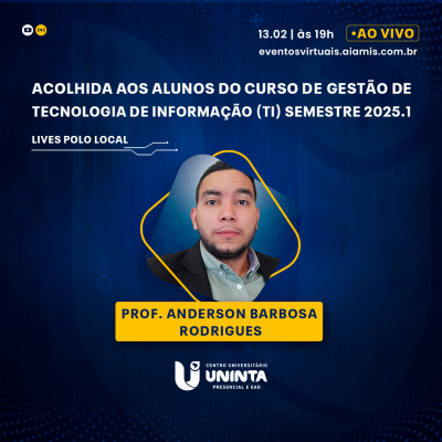 Acolhida aos alunos do curso de Tecnologia de Informação (TI), e Análise e Desenvolvimento  2025.1