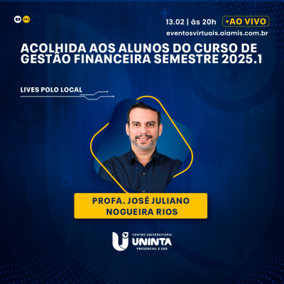 Acolhida aos alunos do curso de Gestão Financeira semestre 2025.1