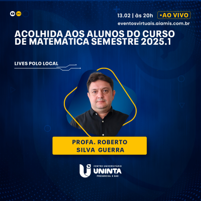 Acolhida aos alunos do curso de Matemática semestre 2025.1