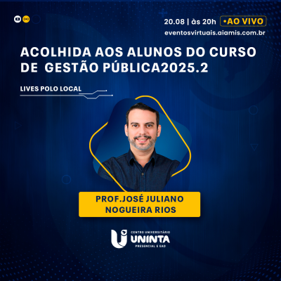 Acolhida aos alunos do curso de Gestão Pública - 2025.2