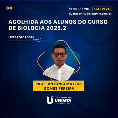 Acolhida aos alunos do curso de Biologia - 2025.2