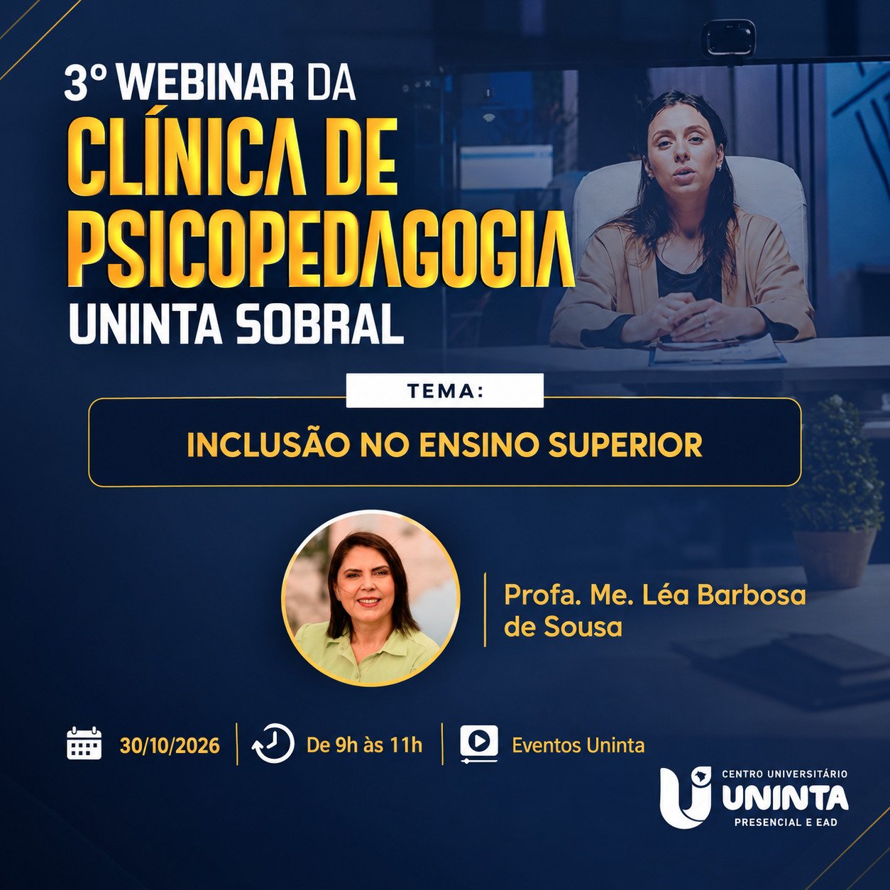 3º Webinar da Clínica de Psicopedagogia - Inclusão no Ensino Superior